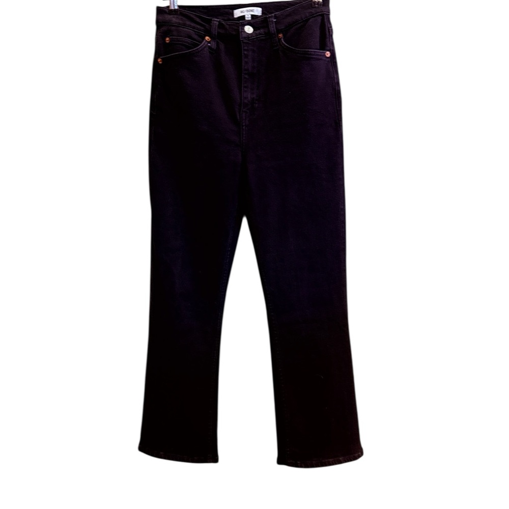 Re/Done Women's 70’s Crop Boot Cut Jeans Color Noir Sz 28